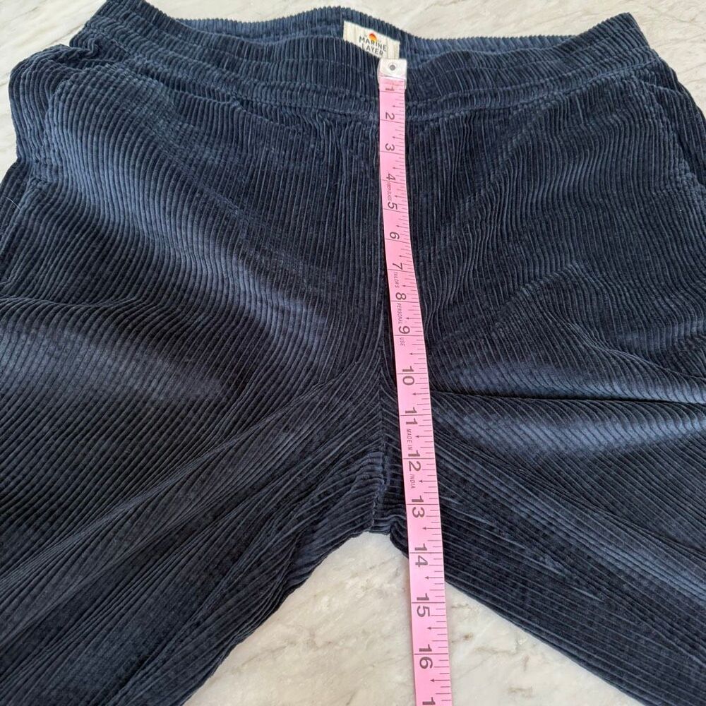 Marine Layer Wide-Leg Allison Pull-On Wide Leg Corduroy Pants navy size L - Picture 10 of 11